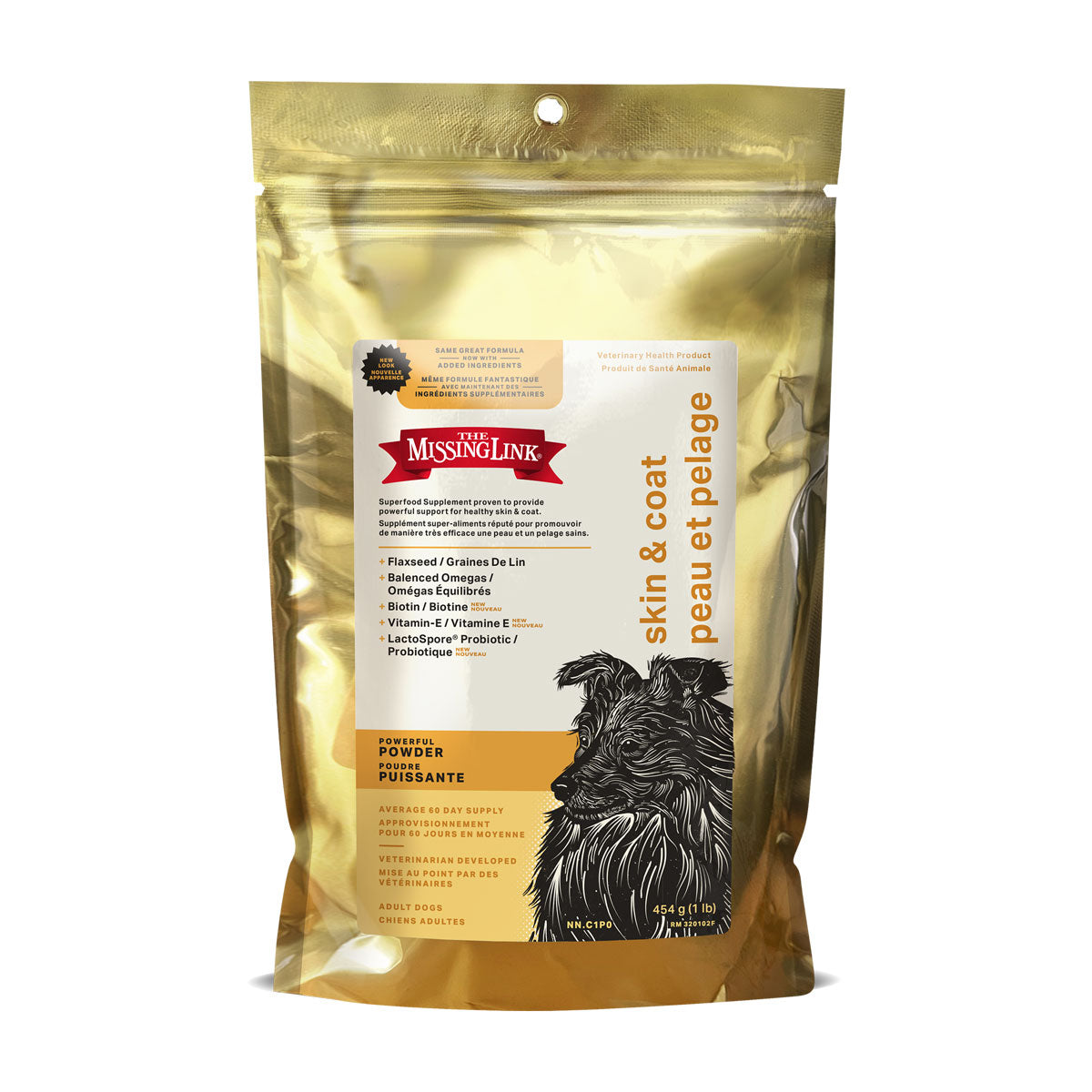 The Missing Link® Original Skin & Coat Powder Supplement for All Adult Dogs – 1 lb