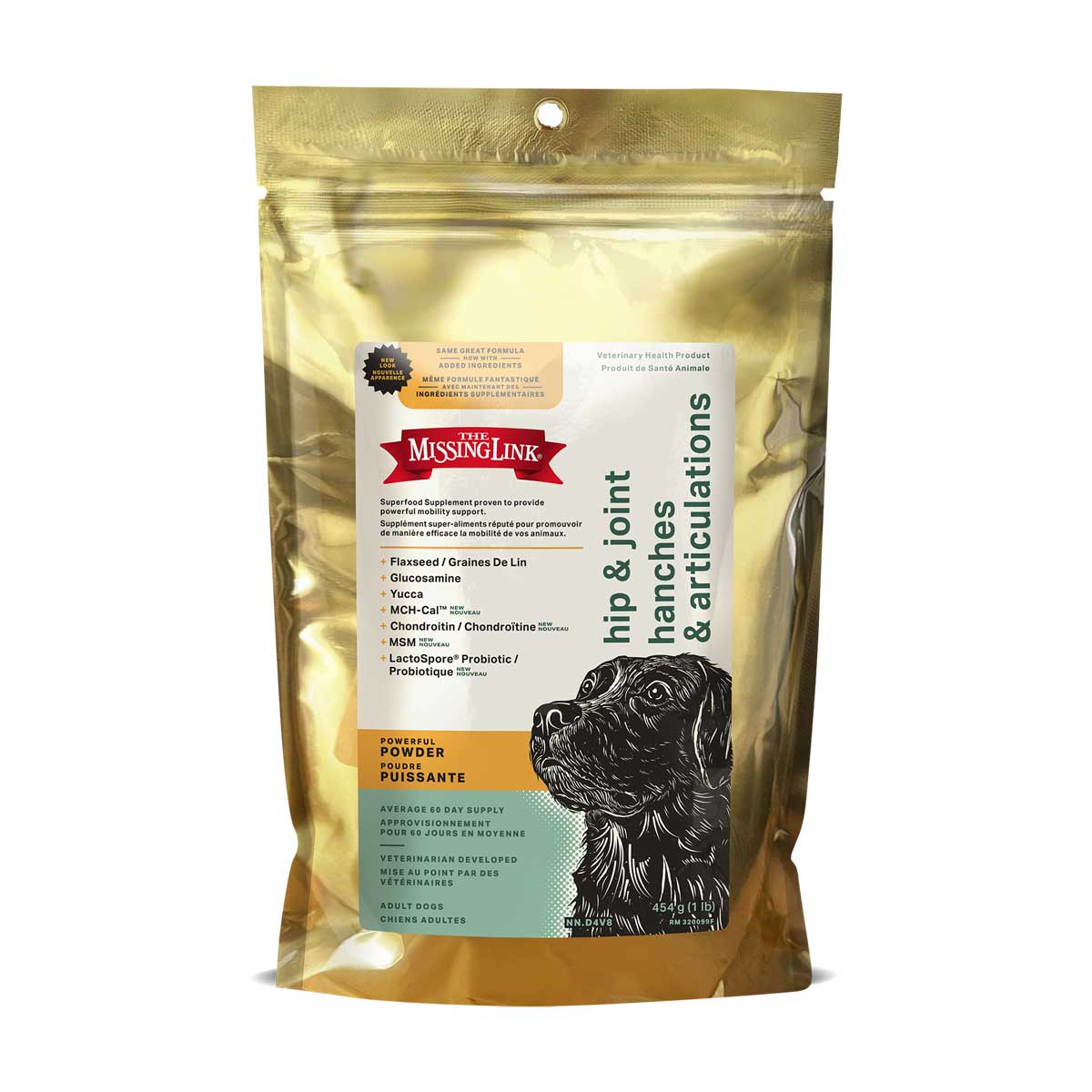 The Missing Link® Original Hips & Joints Powder Supplement for All Adult Dogs – 1 lb