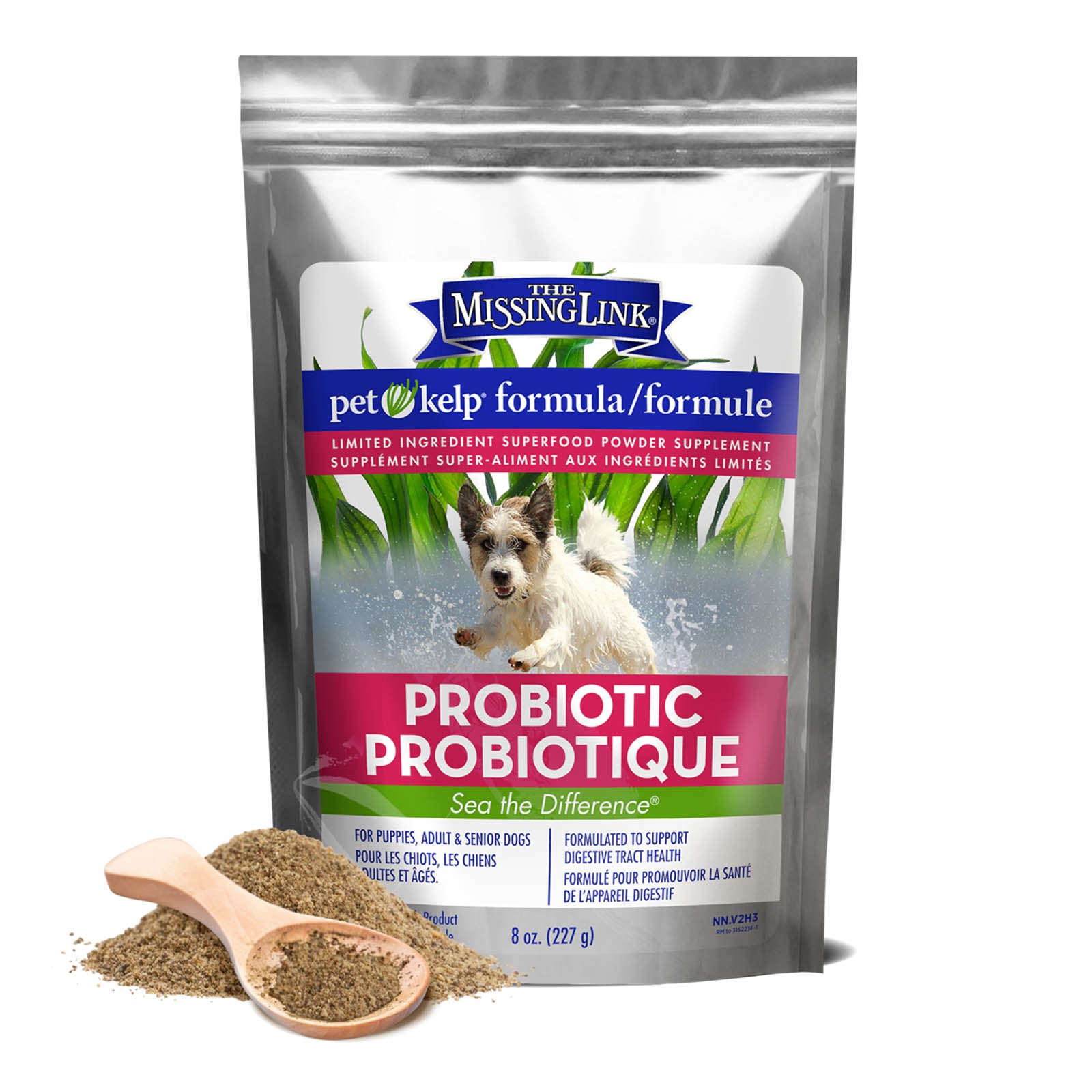 Pet Kelp probiotic formula, formulated to support digestive tract health.