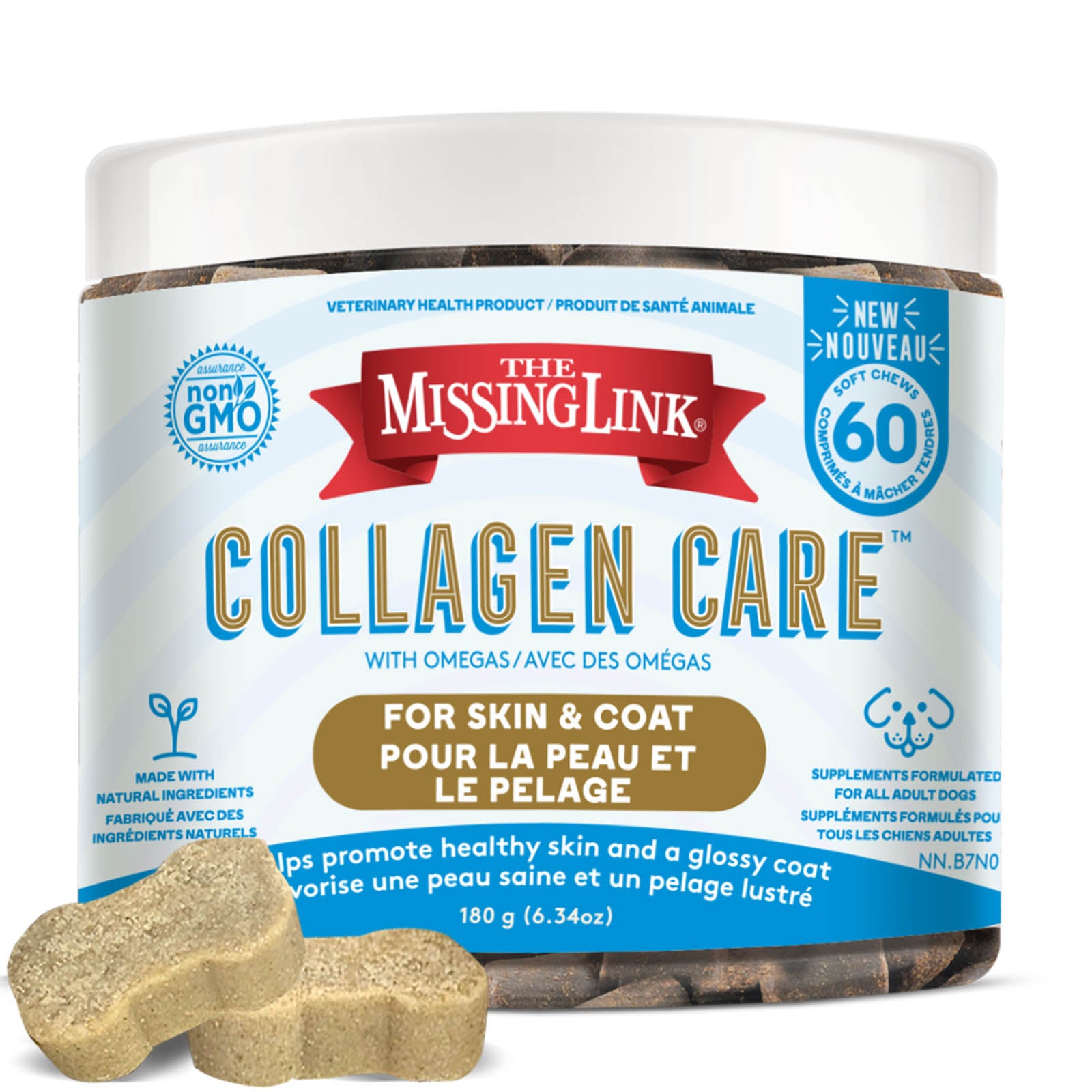 The Missing Link Collagen Care for skin & coat 60 soft chews.