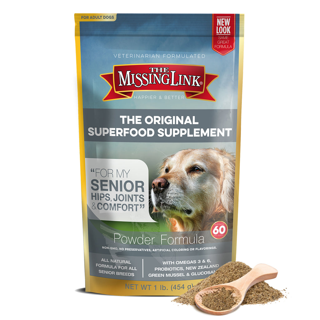 The Missing Link original superfood supplement for Senior dogs.