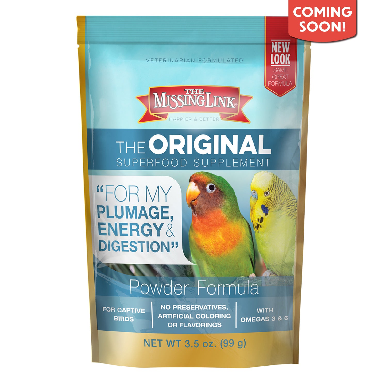 The Missing Link Avian supplement, for plumage, energy & digestion.