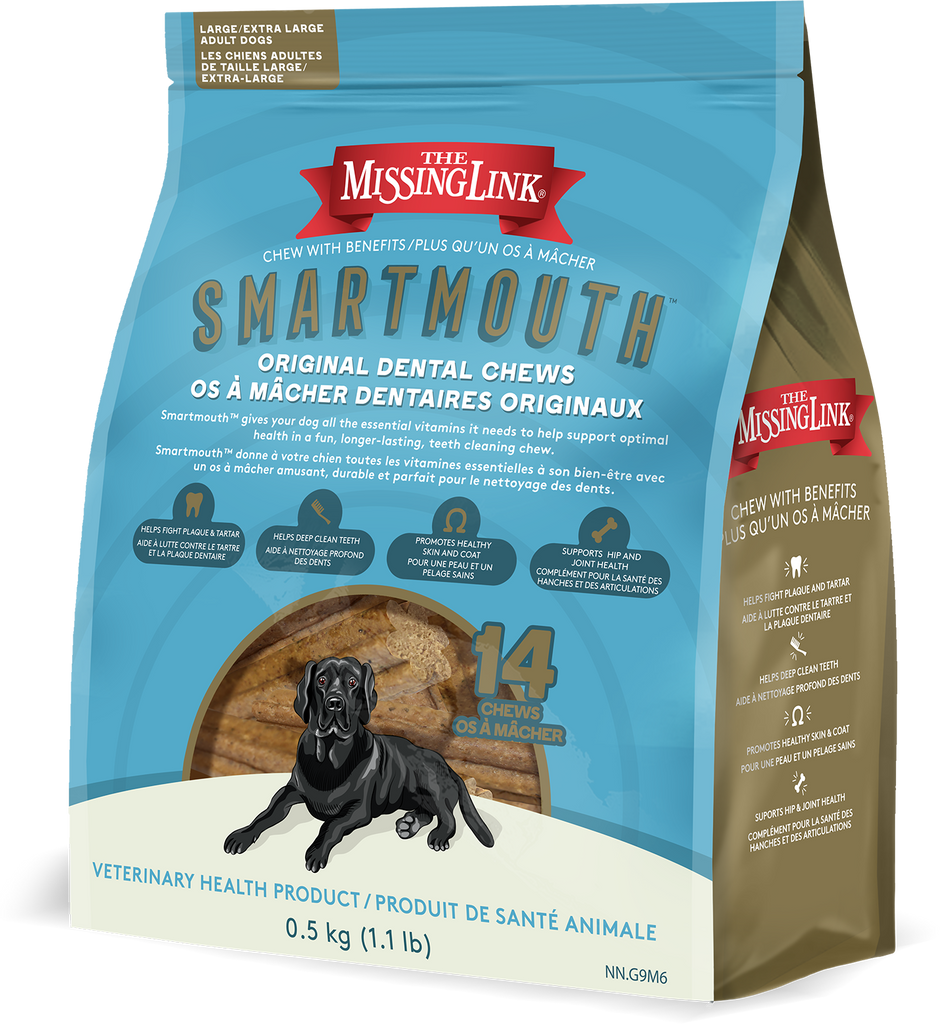 Smartmouth dental chews large / extra large dog size.