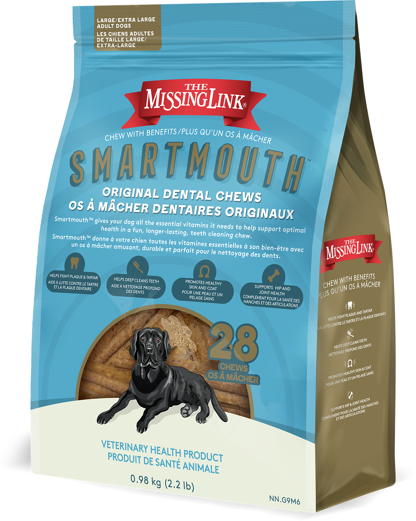 Smartmouth dental chews large / extra large dog size.