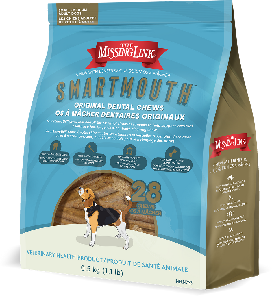 Smartmouth dental chews small / medium dog size.